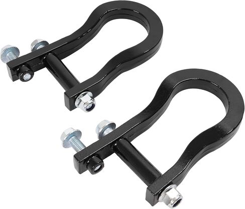 2PCS Front Bumper Tow Hooks Compatible with 2007-2019 Chevy Silverado GMC Sierra 1500 Replacement for 84072463 Steel (Black) in Saudi Arabia