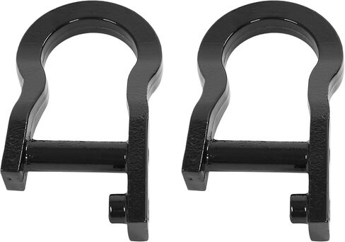 2PCS Front Bumper Tow Hooks Compatible with 2007-2019 Chevy Silverado GMC Sierra 1500 Replacement for 84072463 Steel (Black) in Saudi Arabia