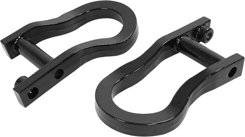 2PCS Front Bumper Tow Hooks Compatible with 2007-2019 Chevy Silverado GMC Sierra 1500 Replacement for 84072463 Steel (Black) in Saudi Arabia