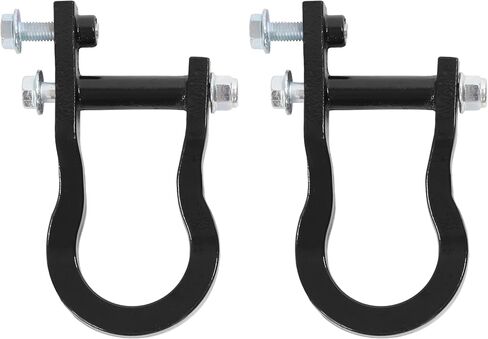 2PCS Front Bumper Tow Hooks Compatible with 2007-2019 Chevy Silverado GMC Sierra 1500 Replacement for 84072463 Steel (Black) in Saudi Arabia