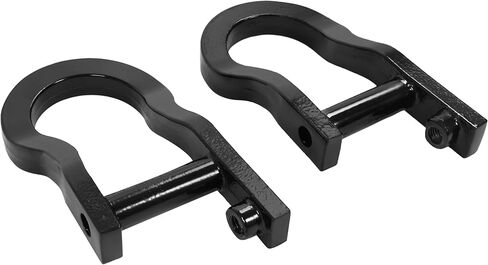2PCS Front Bumper Tow Hooks Compatible with 2007-2019 Chevy Silverado GMC Sierra 1500 Replacement for 84072463 Steel (Black) in Saudi Arabia