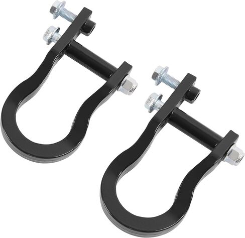 2PCS Front Bumper Tow Hooks Compatible with 2007-2019 Chevy Silverado GMC Sierra 1500 Replacement for 84072463 Steel (Black) in Saudi Arabia