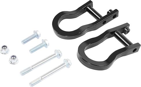 2PCS Front Bumper Tow Hooks Compatible with 2007-2019 Chevy Silverado GMC Sierra 1500 Replacement for 84072463 Steel (Black) in Saudi Arabia