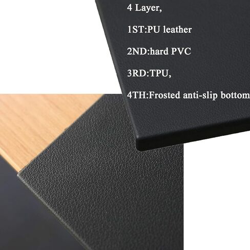 AKOZLIN Desk Pad Protector with Edge Office Anti-Push Desk Cover Mat with Lip Waterproof TPU Surface Desk Blotter with Lip Mouse Mat in Saudi Arabia