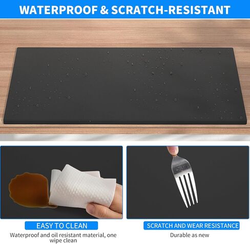 AKOZLIN Desk Pad Protector with Edge Office Anti-Push Desk Cover Mat with Lip Waterproof TPU Surface Desk Blotter with Lip Mouse Mat in Saudi Arabia