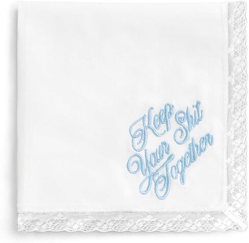 xo، منديل Fetti Keep It Together | العازبة، حفل الزفاف، الزفاف، شيء أزرق، دانتيل مطرز، هدية العروس in Saudi Arabia