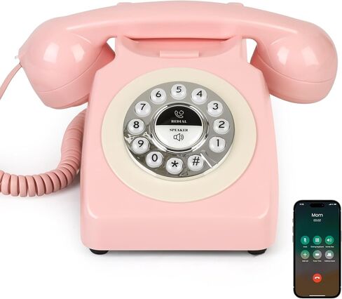 هاتف أرضي بلوتوث سانجين، هاتف منزلي بلوتوث قديم متوافق مع Android وiOS، هاتف لاسلكي لاسلكي مع مكبر صوت، التحكم في مستوى الصوت وقابلة لإعادة الشحن عبر USB، أزرق in Kuwait