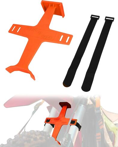 JFG RACING Dirt Bike Fork Saver with Straps,11.22" *9.06" Universal Motorcycle Fork Guard Spacer Support Brace for Transportation-Red in Saudi Arabia