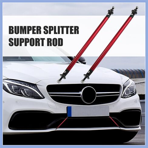 2pcs 200mm 7.87" Splitter Support Rods Adjustable Front Rear Bumper Lip Splitter Strut Rod Tie Support Bars Fit Most Vehicle Red Stable in Saudi Arabia
