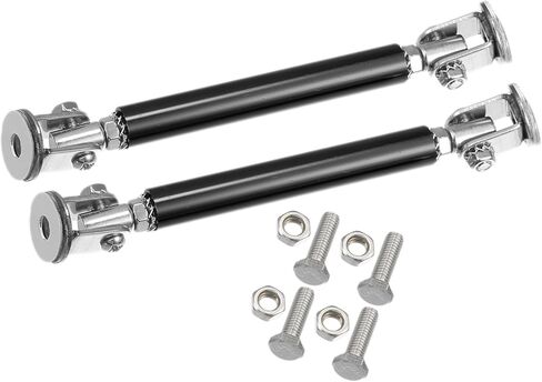 Motoforti Universal قابل للتعديل من سبائك الألومنيوم 3 "-5" 75 مم ممتص الصدمات الأمامي للسيارة مقسم دعامة قضيب ربط القضبان باللون الأسود - عبوة من قطعتين تدوم طويلاً in Kuwait