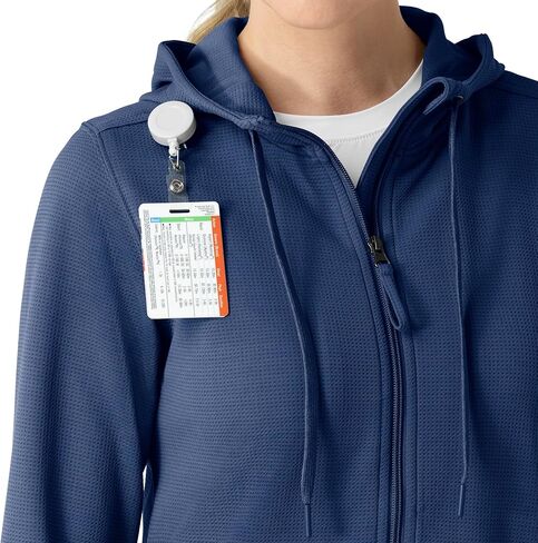 Carhartt Layers Scrubs for Women, Full Zip Waffle Hoodie - Navy, M in Saudi Arabia