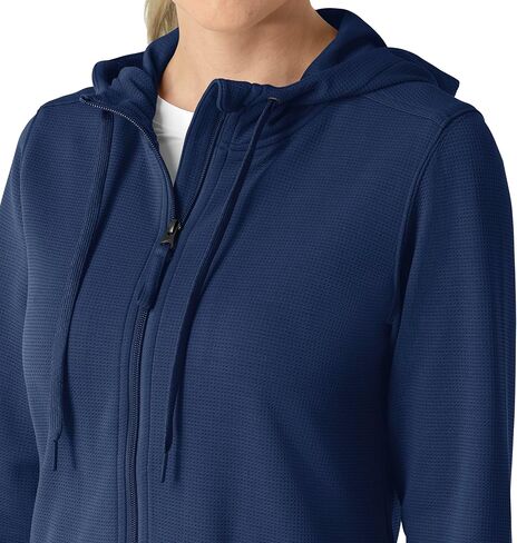 Carhartt Layers Scrubs for Women, Full Zip Waffle Hoodie - Navy, M in Saudi Arabia