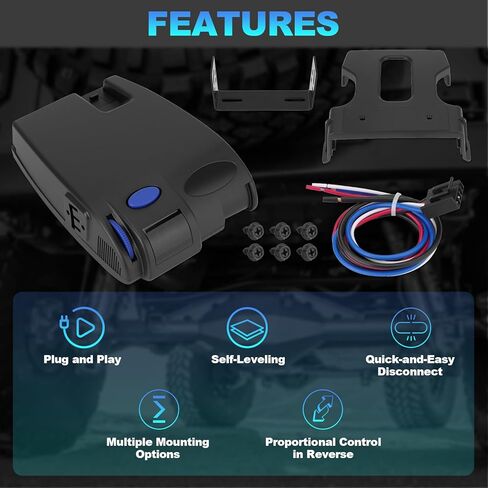 Trailer Brake Controller with 1-3 Axles Compatible with Ford GM Chevy Dodge RAM Toyota Jeep LED Display, Plug and Play, Replace#90160 in Saudi Arabia