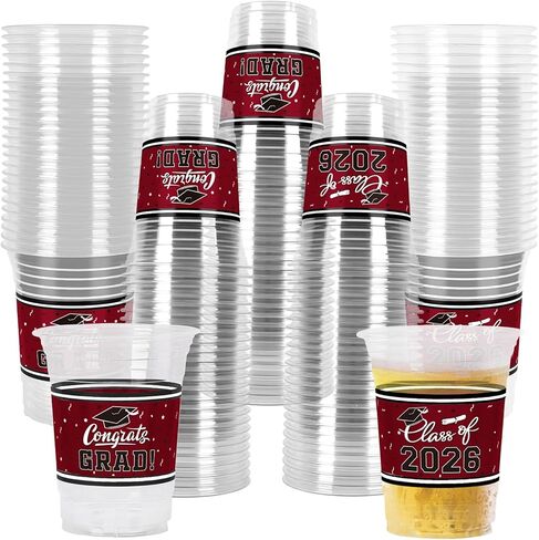 Gatherfun 100 Pcs 16oz Football Plastic Cups - Football Parties and Tailgate Events, Disposable & Convenient - Ideal Party Supplies & Party Favors for Football Themed Birthdays in Saudi Arabia