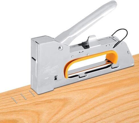 Manual Staple Gun Stainless Steel Construction Durable Easy Squeeze Mechanism Heavy Duty Staple Gun Kit Holds 1008F Staples for Furniture Home Office Workshop in Saudi Arabia