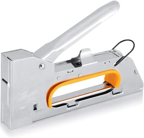 Manual Staple Gun Stainless Steel Construction Durable Easy Squeeze Mechanism Heavy Duty Staple Gun Kit Holds 1008F Staples for Furniture Home Office Workshop in Saudi Arabia