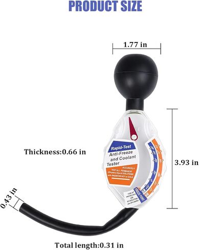 HZEL Car Coolant Tester, Accurate Dial Type Vehicle Anti-Freeze Coolant Hydrometer Tester, Automotive Battery Liquid Antifreeze Densitometer Testing Tool, Universal for Truck RV Sedan in Saudi Arabia