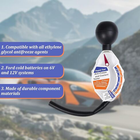 HZEL Car Coolant Tester, Accurate Dial Type Vehicle Anti-Freeze Coolant Hydrometer Tester, Automotive Battery Liquid Antifreeze Densitometer Testing Tool, Universal for Truck RV Sedan in Saudi Arabia