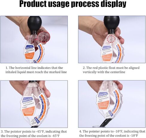 HZEL Car Coolant Tester, Accurate Dial Type Vehicle Anti-Freeze Coolant Hydrometer Tester, Automotive Battery Liquid Antifreeze Densitometer Testing Tool, Universal for Truck RV Sedan in Saudi Arabia