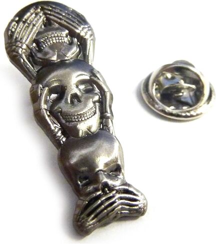 See NO Hear NO Speak NO Evil Biker Harley Hat Jacket Vest Tie Tack Lapel Pin in Saudi Arabia