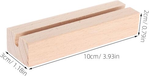 Sewroro 4pcs Wooden Calendar Stand Business Card Desk Display Tabletop Place Card Holders Wedding Table Number Holders in Saudi Arabia