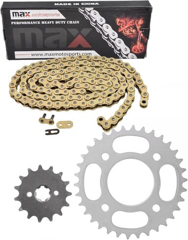 Max Motosports Drive Chain and Sprocket Kit replacement for Honda MSX125 Grom 125 2013-2024 2014 2015 2016 2017 2018 2019 2020 2021 2022 2023 (Gold) in Saudi Arabia