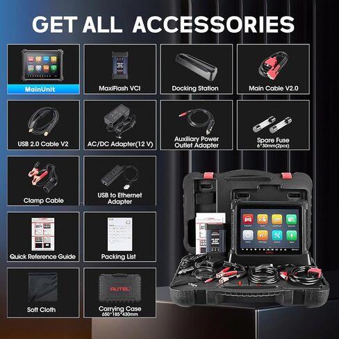 الماسح الضوئي Autel MaxiCom Ultra Lite، تحديثات مجانية لمدة عامين، مثل MaxiSys Ultra، 2026 Up of MS919 MS909 MS906 Elite II Pro، Topology 2.0، إصلاح Motor TruSpeed، أكثر من 40 خدمة، نصائح إصلاح، FCA SGW، in Kuwait