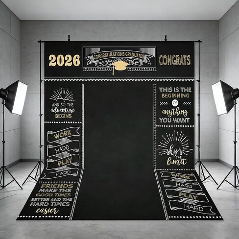 Mocsicka Graduation Backdrop 2024 Graduation Party Background Graduation Prom Photo Backdrop Congratulations Graduates Photography Background (8x10ft) in Kuwait