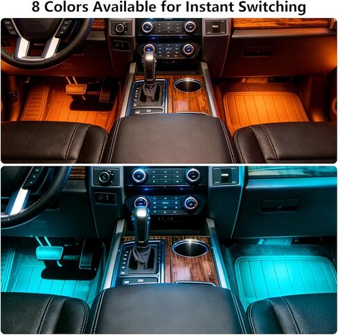 led Lights for car,Ambient Lights for car,car footwell Lights,car Ambient Light,16 Million Colors Music Sync,DIY Mode Multicolor LED Interior Lights for Cars,Trucks,SUVs,12V Power in Kuwait