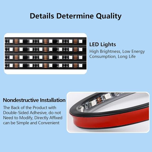led Lights for car,Ambient Lights for car,car footwell Lights,car Ambient Light,16 Million Colors Music Sync,DIY Mode Multicolor LED Interior Lights for Cars,Trucks,SUVs,12V Power in Kuwait