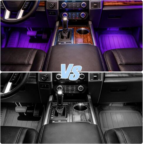 led Lights for car,Ambient Lights for car,car footwell Lights,car Ambient Light,16 Million Colors Music Sync,DIY Mode Multicolor LED Interior Lights for Cars,Trucks,SUVs,12V Power in Kuwait