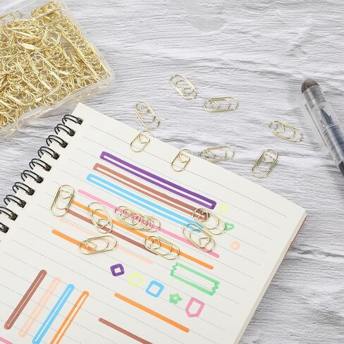200Pcs Gold Paper Clips Small, Heart Paper Clips, Cute Paperclip Stainless Steel, Heart Shaped Mini Papers Clip for Home Office School Wedding Decorative Supplies(0.79inch) in Kuwait