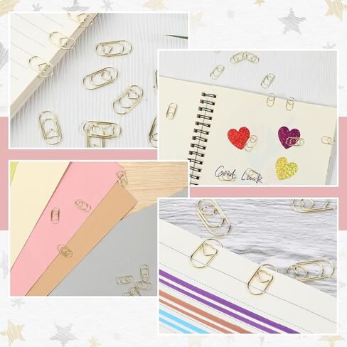 200Pcs Gold Paper Clips Small, Heart Paper Clips, Cute Paperclip Stainless Steel, Heart Shaped Mini Papers Clip for Home Office School Wedding Decorative Supplies(0.79inch) in Kuwait