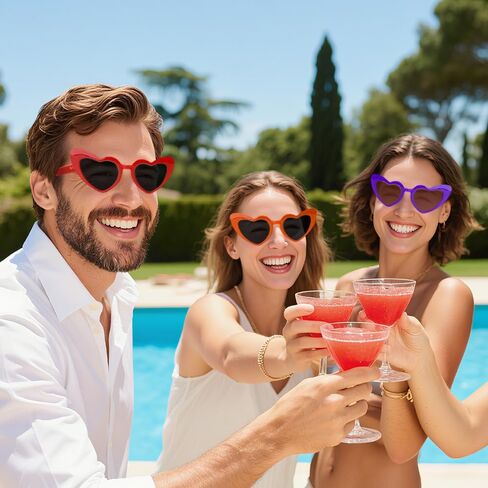 نظارات شمسية على شكل قلب للنساء نظارات شمسية على شكل عين القطة، إكسسوارات عيد الحب، نظارات حفلات أعياد الميلاد in Kuwait