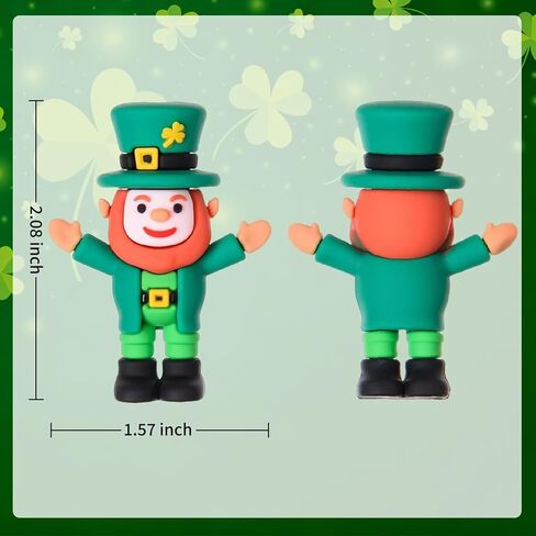 30 Pcs St Patricks Day Leprechaun Figurine Mini Leprechaun Dolls Bulk,Small Leprechaun Figures，Miniature lrish Leprechauns Decorations for St. Patrick's Day Gifts Party Favor Home Garden Table Decor in Saudi Arabia