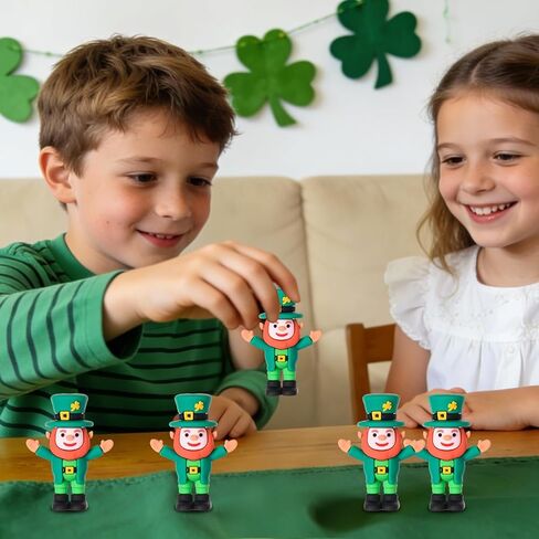 30 Pcs St Patricks Day Leprechaun Figurine Mini Leprechaun Dolls Bulk,Small Leprechaun Figures，Miniature lrish Leprechauns Decorations for St. Patrick's Day Gifts Party Favor Home Garden Table Decor in Saudi Arabia