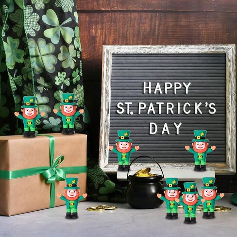 30 Pcs St Patricks Day Leprechaun Figurine Mini Leprechaun Dolls Bulk,Small Leprechaun Figures，Miniature lrish Leprechauns Decorations for St. Patrick's Day Gifts Party Favor Home Garden Table Decor in Saudi Arabia