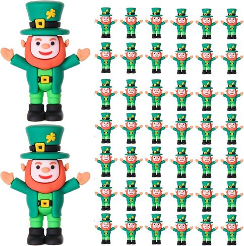 25 Pcs St. Patrick's Day Leprechaun Figurine Mini Leprechaun Dolls Tiny Leprechaun Miniature Irish Figurines Leprechaun Decor for St. Patrick's Day Party Garden Table Decorations (25) in Saudi Arabia