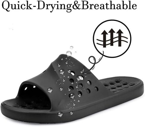 Gaatpot Shower Shoes for Womens Mens Massage Pool Slides with Arch Support Quick Drying Beach Slippers Summer Non Slip Bathroom Indoor Outdoor House Sandals with Drain Holes in Kuwait