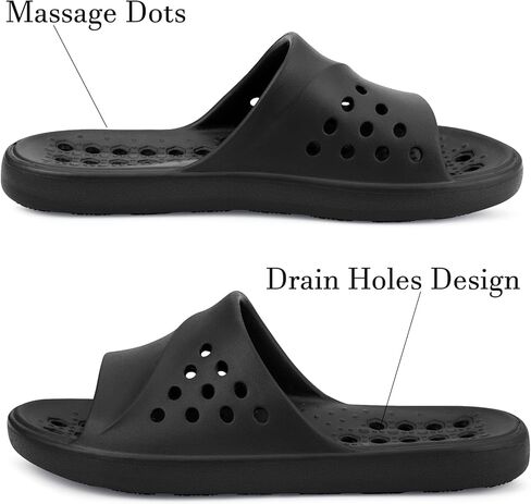 Gaatpot Shower Shoes for Womens Mens Massage Pool Slides with Arch Support Quick Drying Beach Slippers Summer Non Slip Bathroom Indoor Outdoor House Sandals with Drain Holes in Kuwait