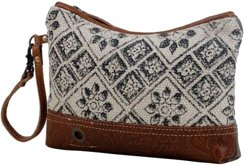 حقيبة Myra Bag Design Play Pouch من القطن والجلد المعاد تدويره S-2915 in Saudi Arabia