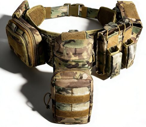 YAKEDA Tactical Battle Belt Duty Belt Law Enforcement Utility Belt Police Belt Set 5 PCS in Kuwait
