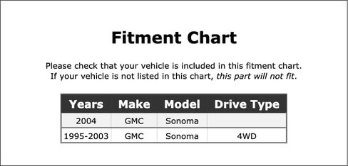 حامل قضيب التواء من الأمام إلى الإطار متوافق مع جي إم سي سونوما 4WD 2004 2003 2002 2001 2000 1999 1998 1997 1996 1995 P-3853546 in Kuwait
