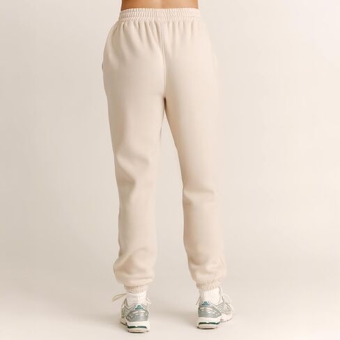 ست قصص | Wifey Sweatpants في الشمبانيا | ركض النساء الصوف المصقول | بنطال مريح من القطن المطرز in Kuwait
