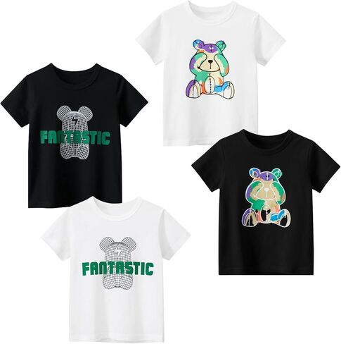 Boys' Short Sleeve T-Shirt and Short Outfit Set Size 1-7 Years Toddler Boys' Dinosaur Print Cotton Summer Outfits Sets in Saudi Arabia