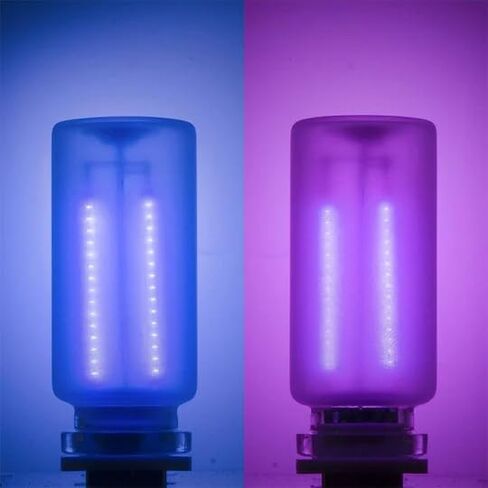 ChubbyGlow - Transparent RGB LED Light, USB Powered Lighting Mood with Touch Dimmable, Portable Mini Glass Bottle LED Bulb Night Lights for Car/Bedroom/Parties, Blue+Red in Kuwait