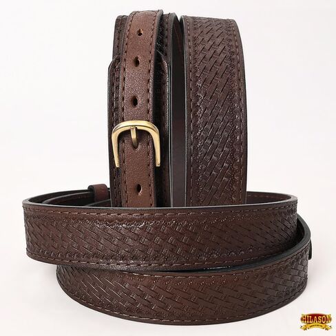 HILASON Western Genuine Leather Belt for Men Women Cowboy Cowgirl Handmade Unisex Full Grain Heavy Duty Tooled Jeans in Saudi Arabia