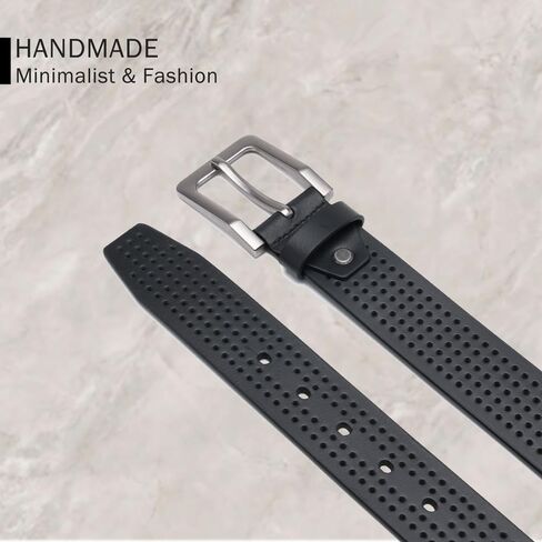 Breathable Punk Rock Y2K Belt Genuine Leather Work Outdoor Casual Jeans Belts 1.5'' in Saudi Arabia