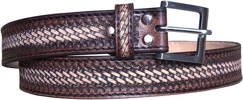 HILASON Western Genuine Leather Belt for Men Women Cowboy Cowgirl Handmade Unisex Full Grain Heavy Duty Tooled Jeans in Saudi Arabia