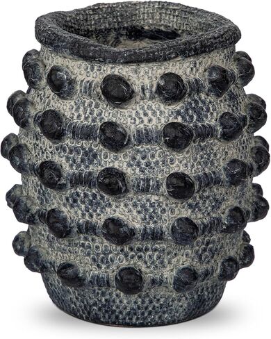 Rustic Farmhouse Vase, Boho Beige Vase for Pampas Grass Small Textured Knotted Vases for Flowers Decorative Cement Floral Vases for Home Decor, Living Room, Dining Table in Saudi Arabia
